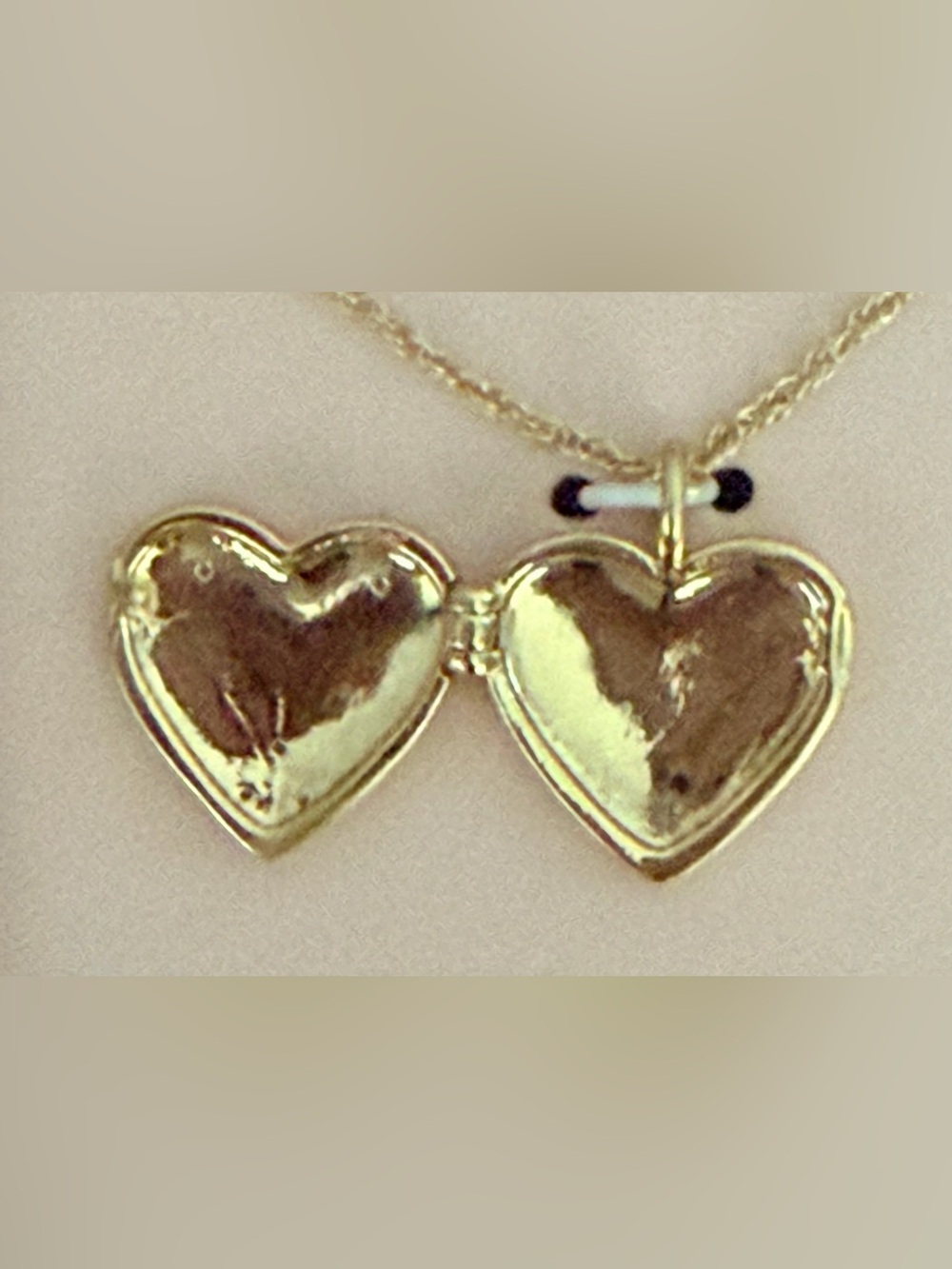 14 K Gold Dipped Heart Locket w/16” Chain &3”extender Necklace w/‘S' Initial NWT - Picture 5 of 6